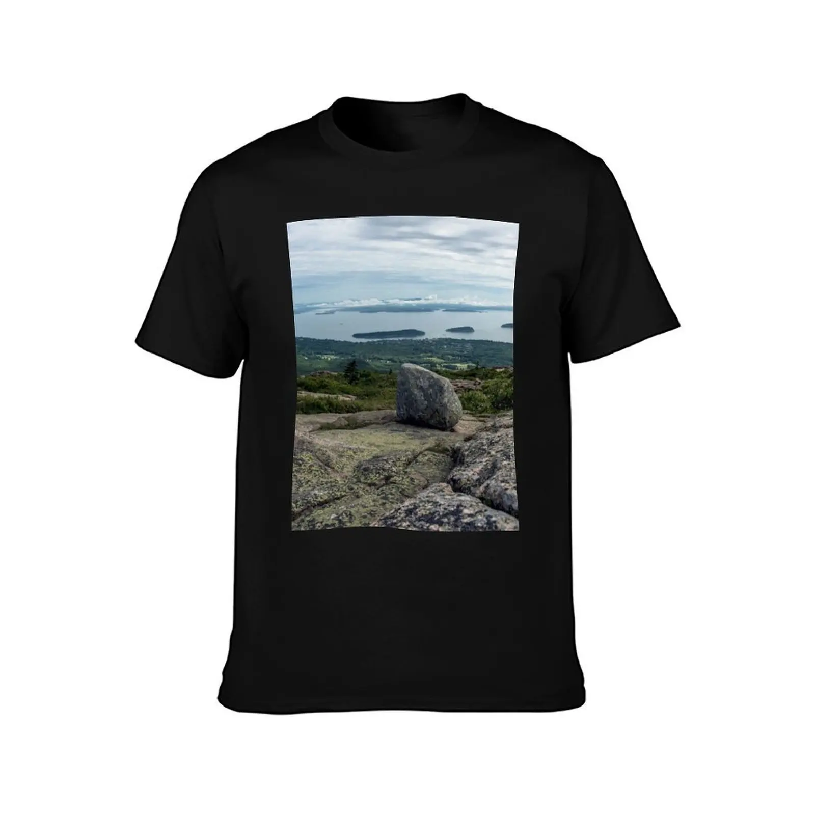 travel mountain ocean water nature wall tapestry Acadia National Park Maine 3 T-Shirt Plus Size Loose Fit T-Shirt
