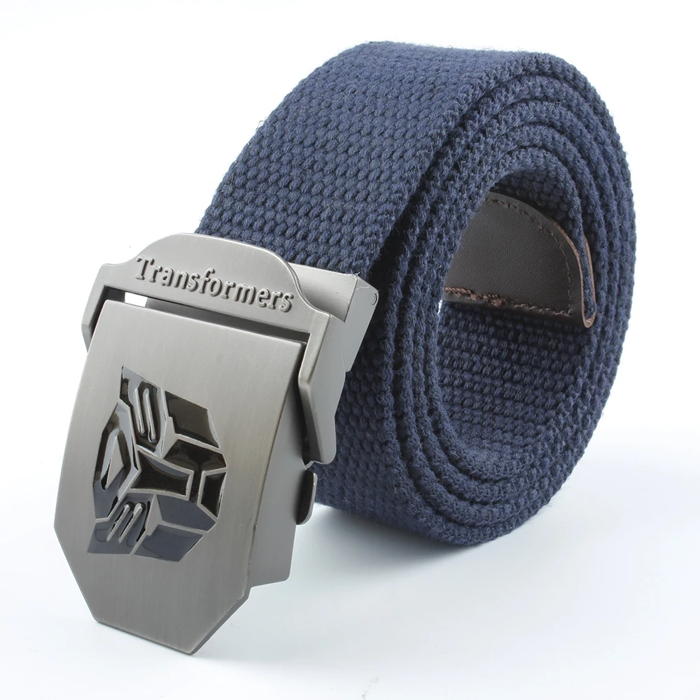 LTOHEYN 2022 New Men's Canvas Belt Transformers Style Outdoor Sports Training Belt Lengthened 140cm Fatty Available