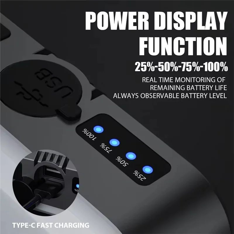 

ABKS-Outdoor Portable Camping Light Solar Charging 4000Mah Capacity Power Bank Intelligent Display Portable Hanging Light