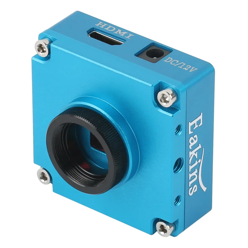 4K 2K 48MP 1080P HDMI Digital Industrial Video Microscope Camera + Big Visual Field 35mm Fixed Focus Lens High Working Distance