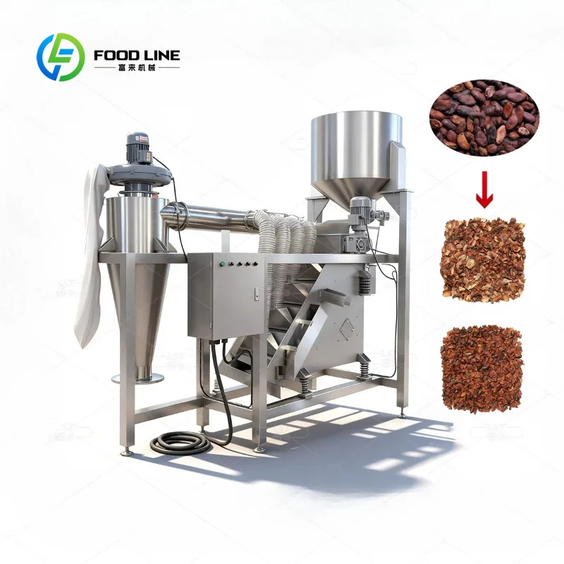 Customized Cocoa Bean Winnowing Machine, Multi Power Supply 110V/220V/380V/440V USB Solar Plug Type for Cocoa Processing.