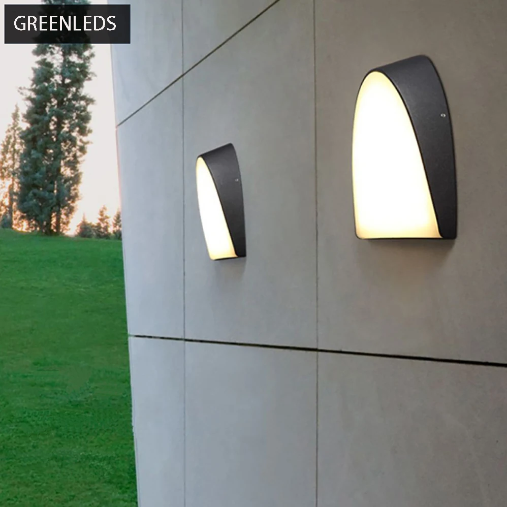 Impermeável moderno estilo minimalista alumínio LED lâmpada de parede, varanda e jardim luzes, interior e exterior, IP65, 10W, AC 85-265V