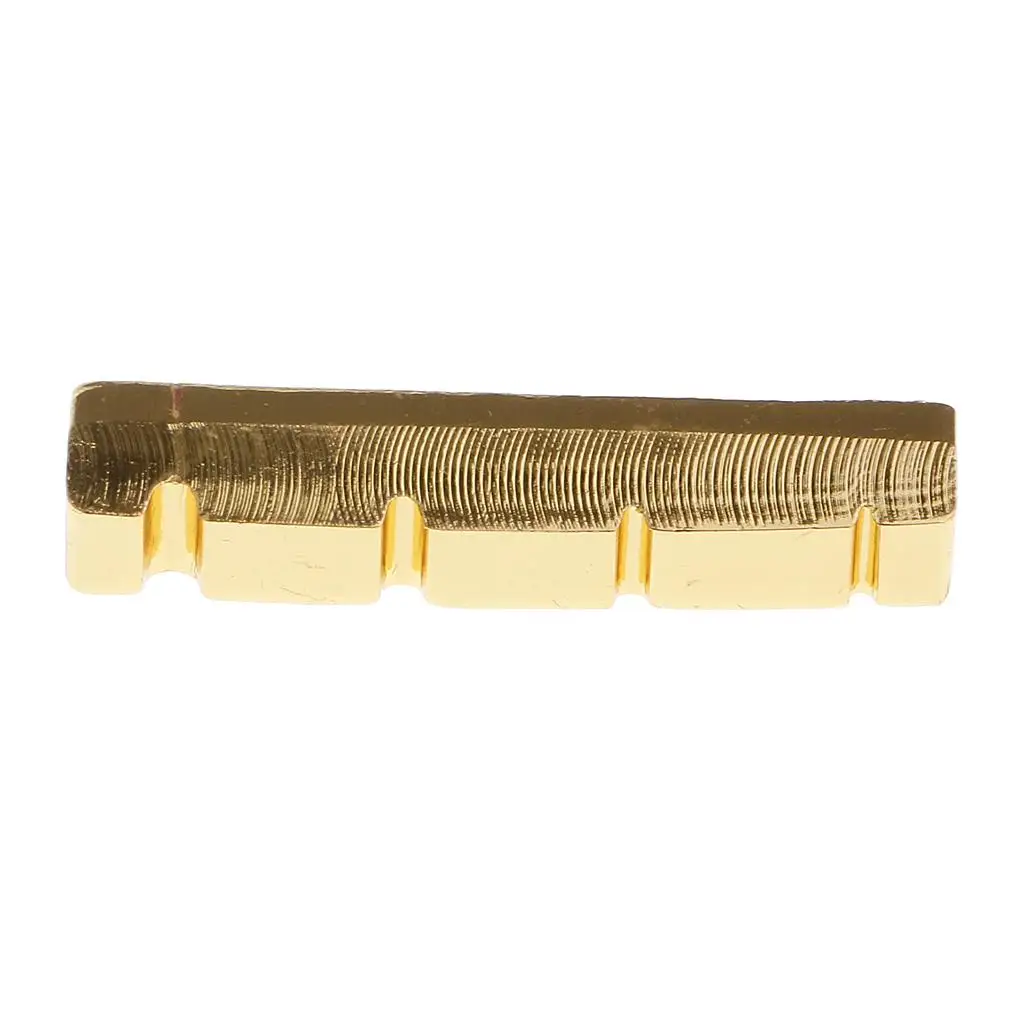 Electric Bass Brass Slotted Nut Premium String Slot Bridge Saddle Component for