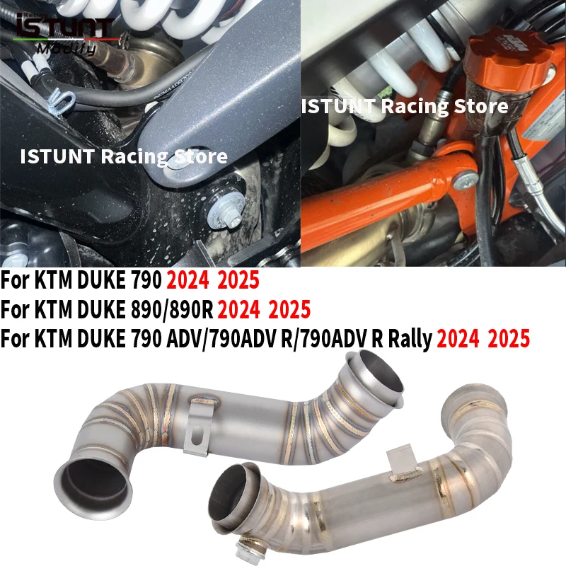 

For KTM DUKE 790 890 Adventure R Rally KTM790 KTM890 2024 2025 Motorcycle Exhaust Escape Muffler Titanium Alloy Middle Link Pipe
