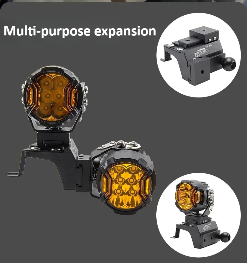 For Toyota Land Cruiser LC300 Car A Pillar Led Spotlight Bracket Front Engine Hood Quick Release Dual Guide Rail Expansion Stand view 3