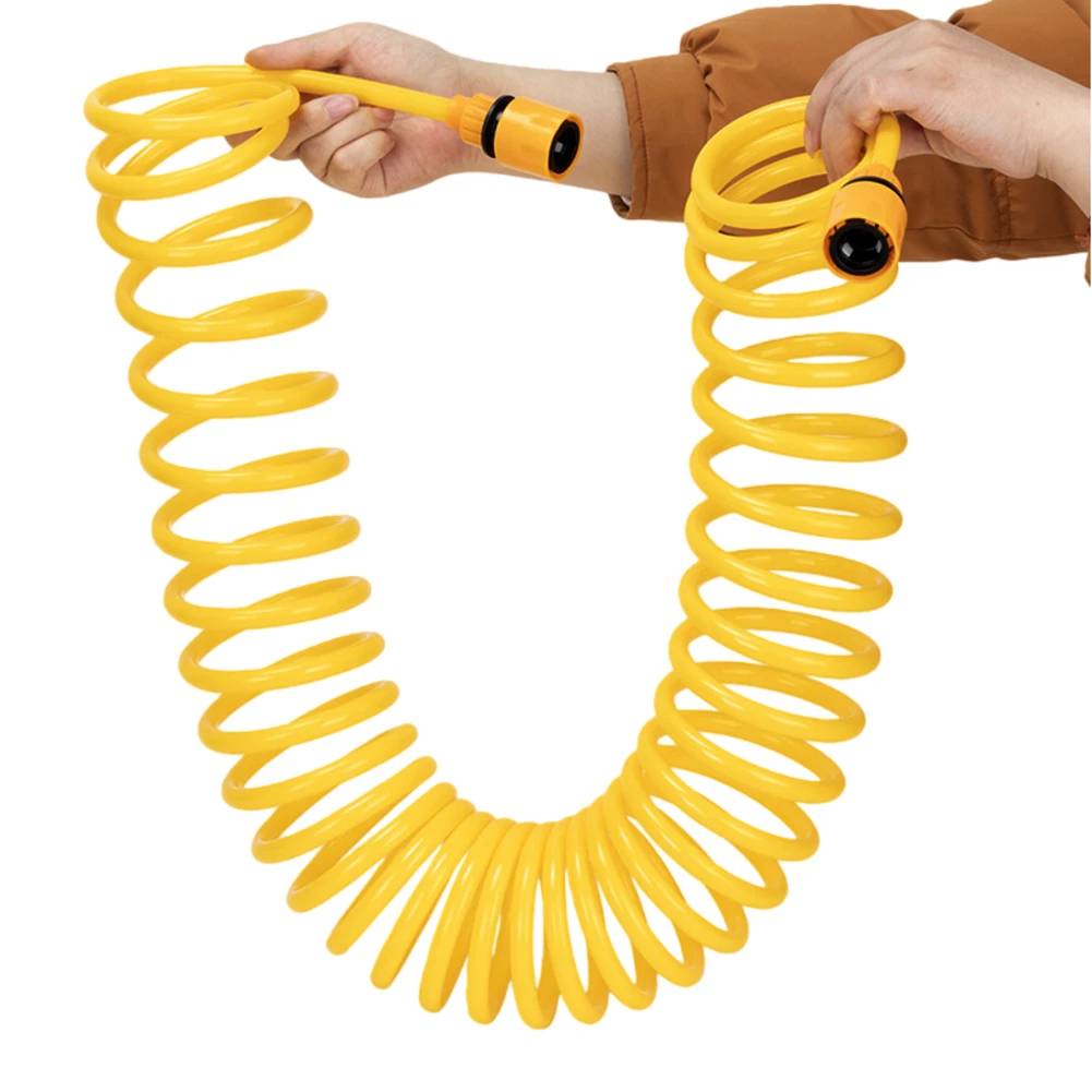 16 33 49 66FT Expandable Garden Water Hose Yellow Flexible Retractable Pipe For Car Wash Plant Watering Yard Cleaning Tool