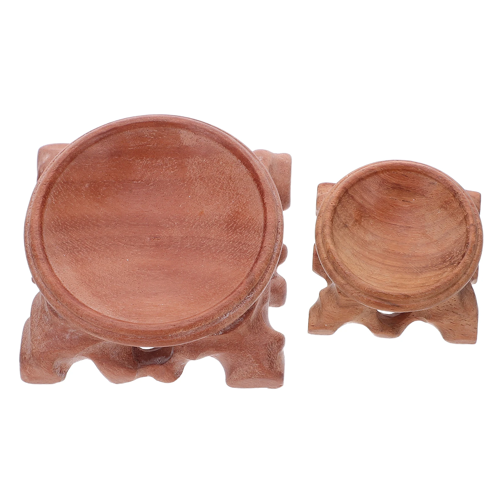 2 stücke Holz Kristall Ball Ständer Basis Halter für Globus Kugel Display Sockel Massivholz Geschnitzt Stein Rack Globus Stand ball