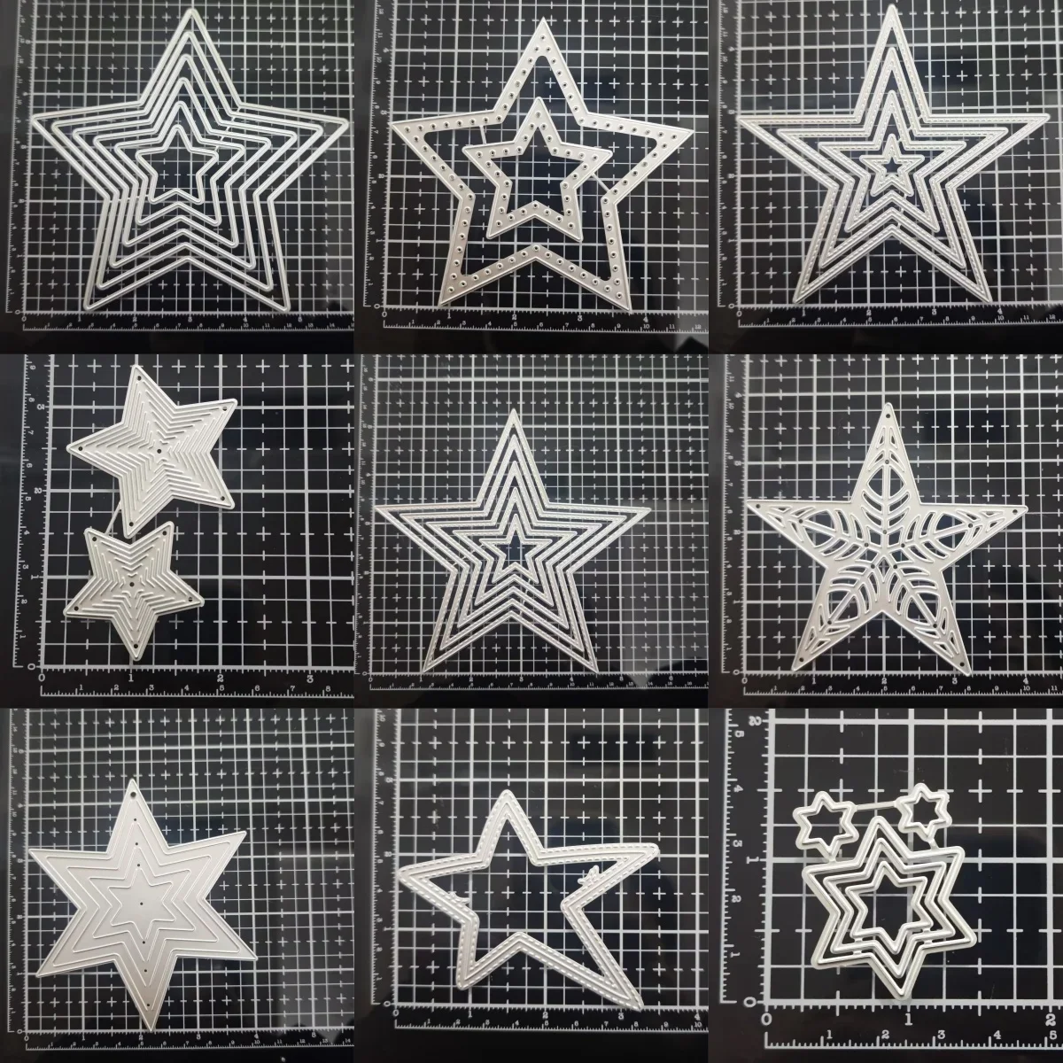 

Five-pointed Star Shape Collection Metal Cutting Dies DIY Scrapbook Embossed Handcraft Paper Card Craft Template Decoration
