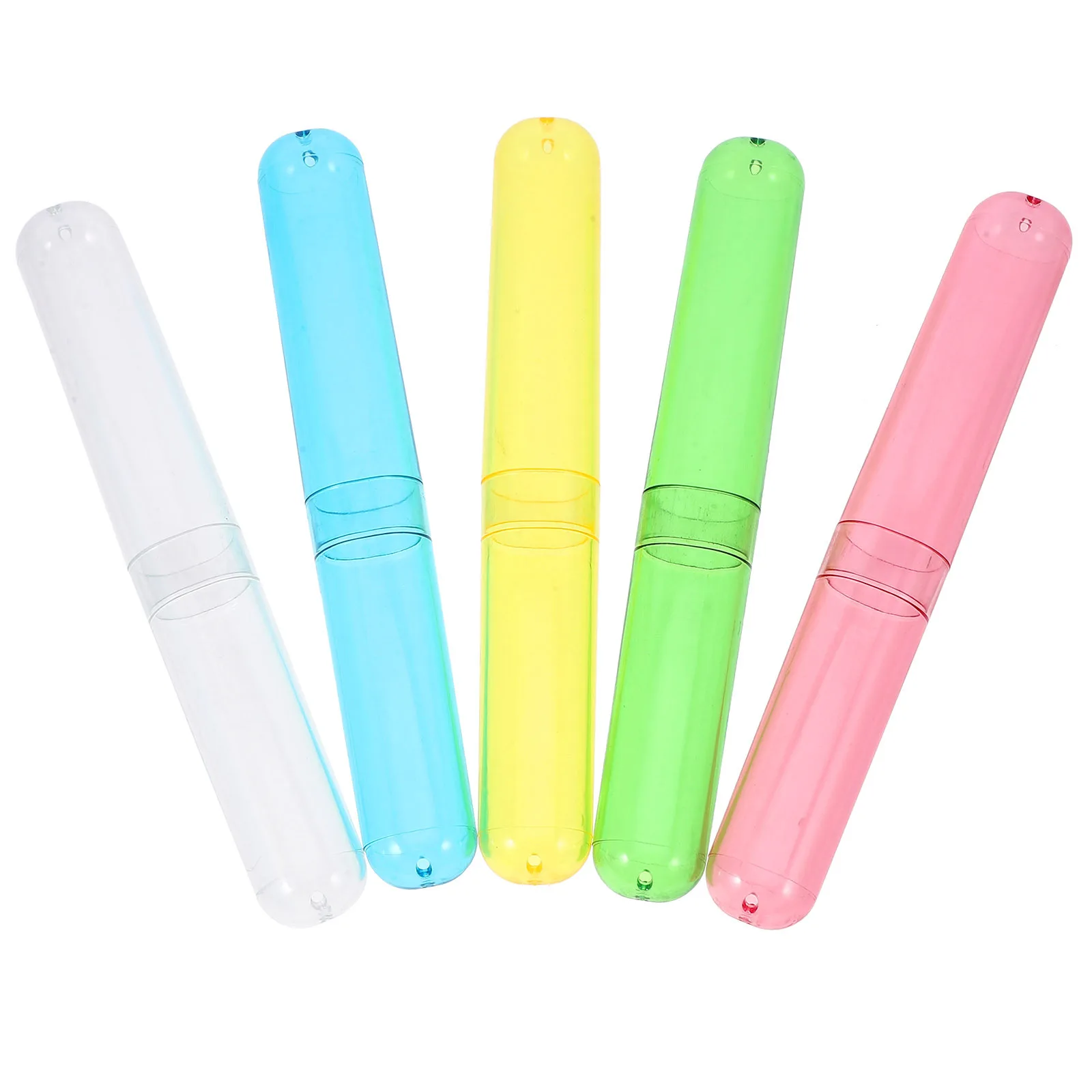 5Pcs Portable Toothbrush Holder Travel-Friendly Toothbrush Storage Case with Smooth Edges for Easy Carrying and Organization