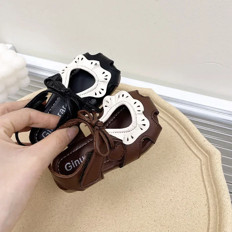 

Baby Girl Sandals Anti-Slip Toddler Walking Shoes Hollow out Soft Bottom Princess Shoes Summer New Style Children's Footwear