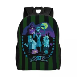 Niestandardowe plecaki nawiedzone rezydencje Mężczyźni Kobiety Casual Bookbag do szkoły uniwersyteckiej Halloween Ghost Bags