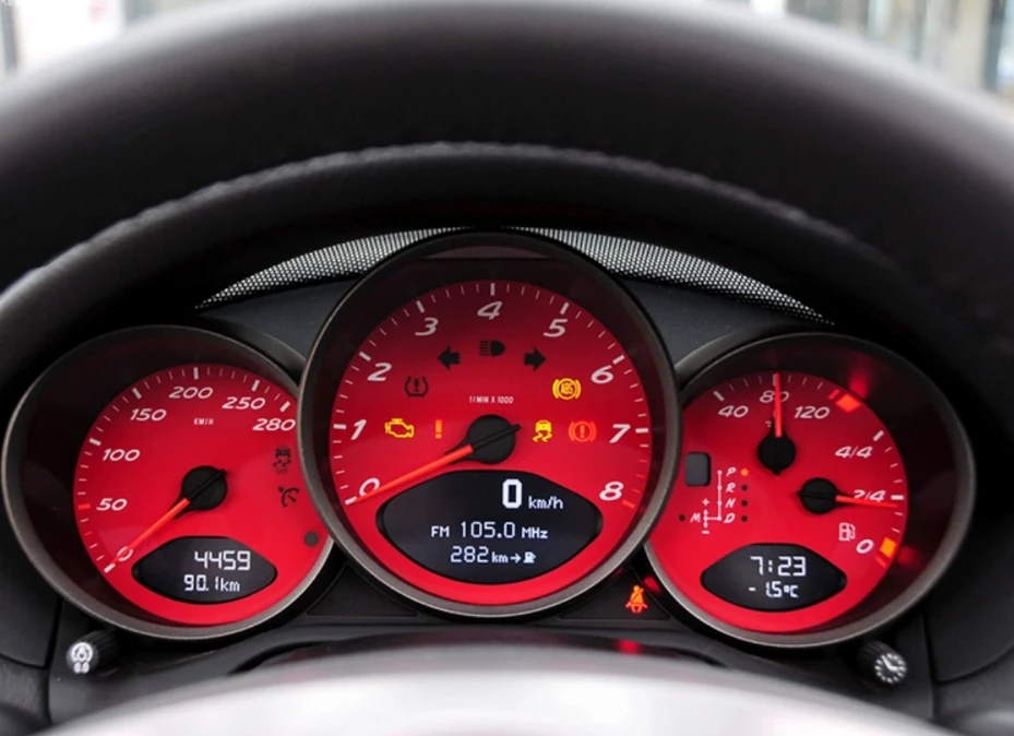 

Speedo Tacho Guards Dials For Porsche 987.2 Boxster 987 C2 Cayman Instrument Cluster Gauge face 280KM/H