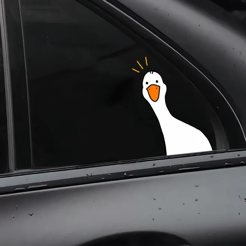 Creative Waterproof Durable PVC Funny Duck Decorative Car Stickers For Car Truck Adorable Window Car Body Sticker