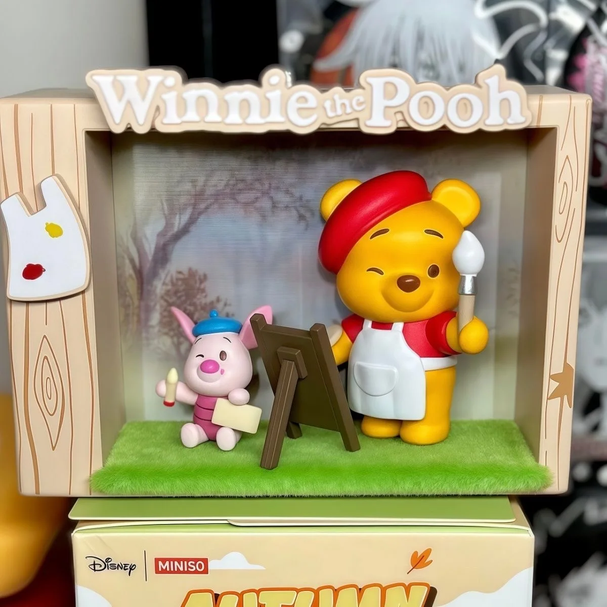 MINISO ウィニー・ザ・プー 秋の外出シリーズ ブラインドボックス デスクトップオーナメント トレンディなおもちゃ ギフト