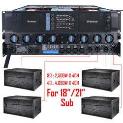fp22000q Sinbosen professional power amplifier 5000w 4 channel class td music amplifier