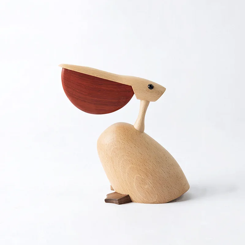 Nordic Pelican Figurines Miniatures Solid Crafts Idyllic Wind Figurines Miniatures Study Home Decor Фигурки В Миниатюрах ZY40XBY