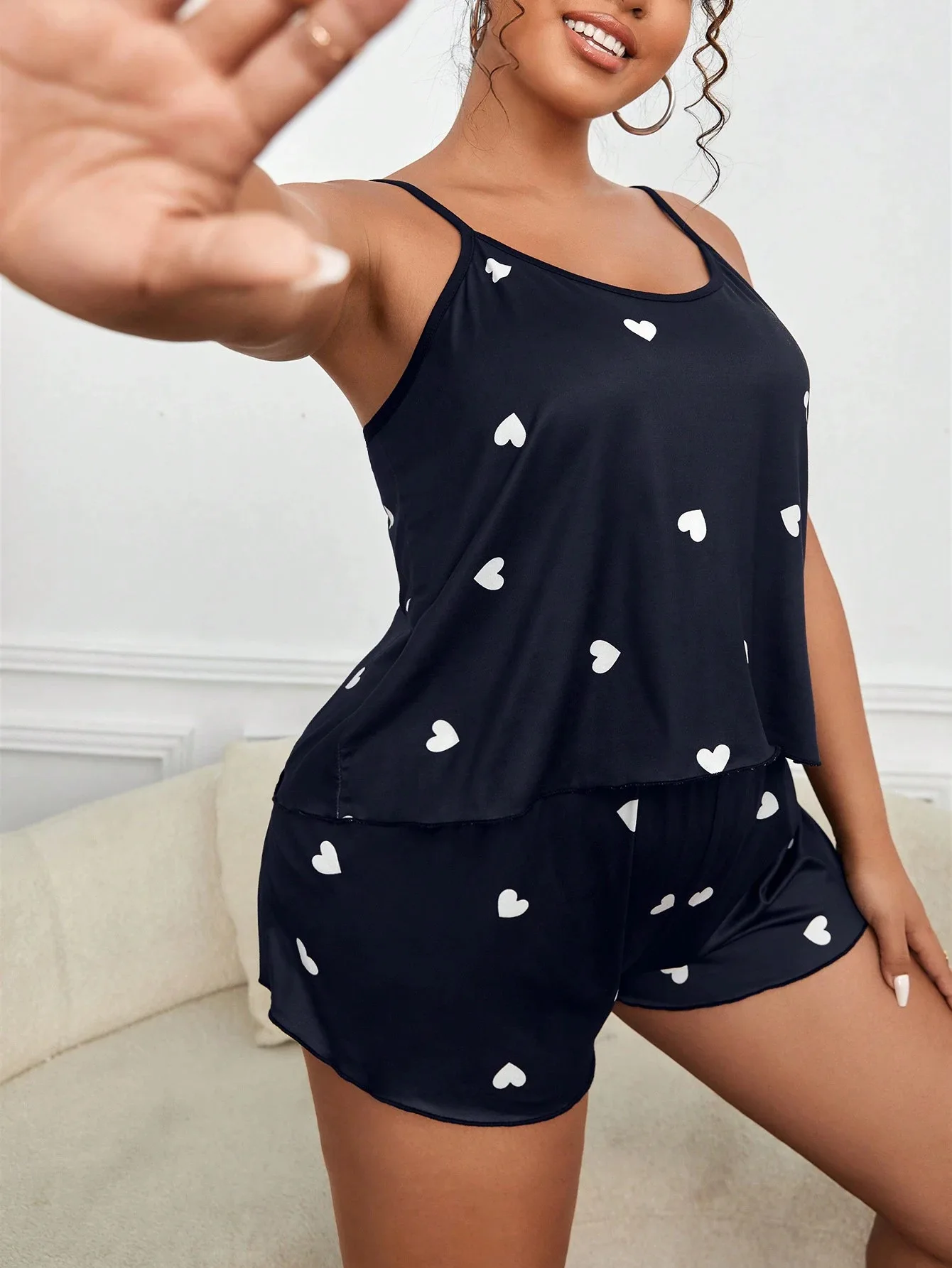 2 Pieces Pajamas Set for Women Sleepwear Crop Tops+Shorts Suit Female Loose Loungewear Home Clothes Plus Size 5XL view 3