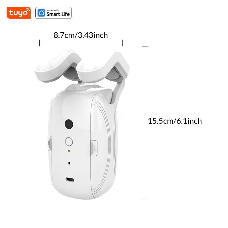 2PCS Bluetooth Tuya Smart Curtain Robot Roman Rod Track ,Delivery Does Not Include Remote Control, APP Control