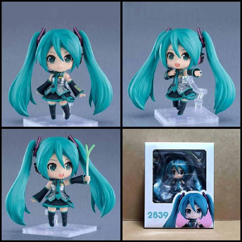 q-初音-2839-変更可能な顔可動アクションフィギュア箱入りかわいいデスクトップ装飾品アニメコレクタブルモデルレプリカ版ギフト