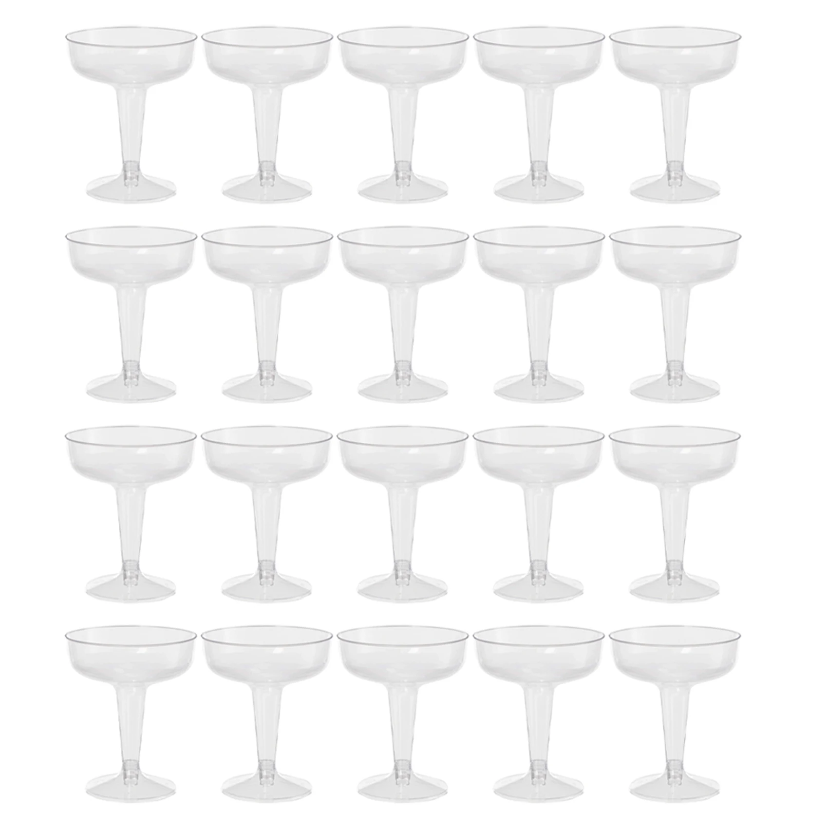 

New Plastic Champagne Flutes Disposable - 60Pcs Clear Plastic Champagne Glasses For Parties Clear Plastic Cup-B09B