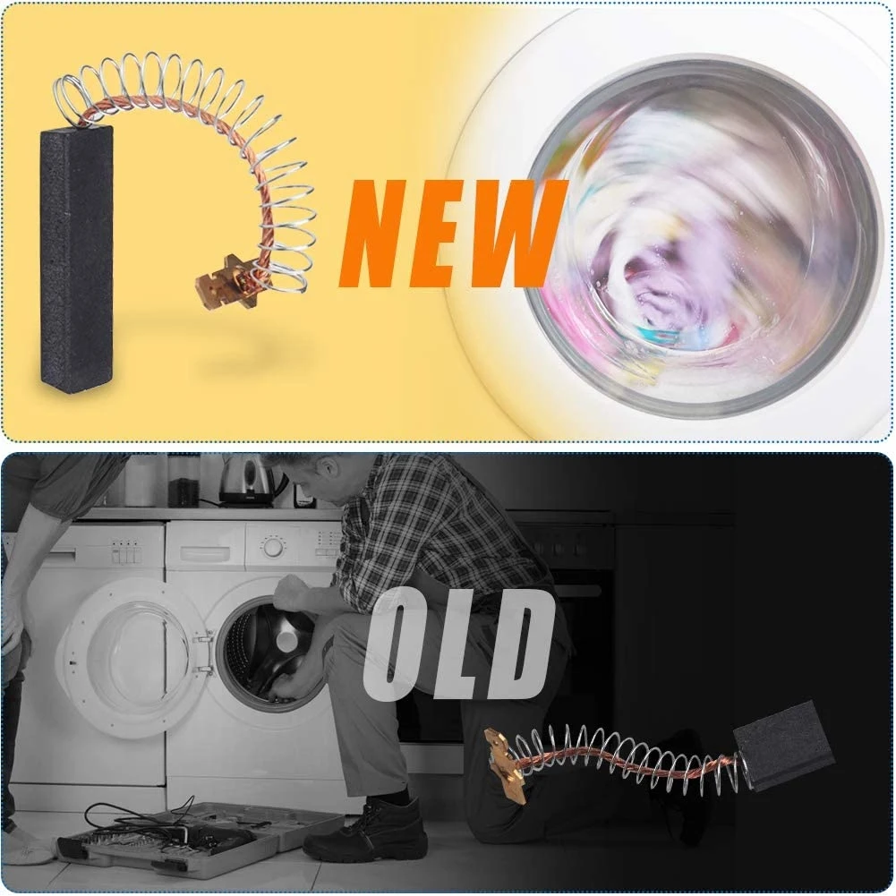 BISMZ 4 шт. угольные щетки для стиральной машины 154740   Угольные щетки Моторные угольные щетки для стиральной машины Bosch Siemens