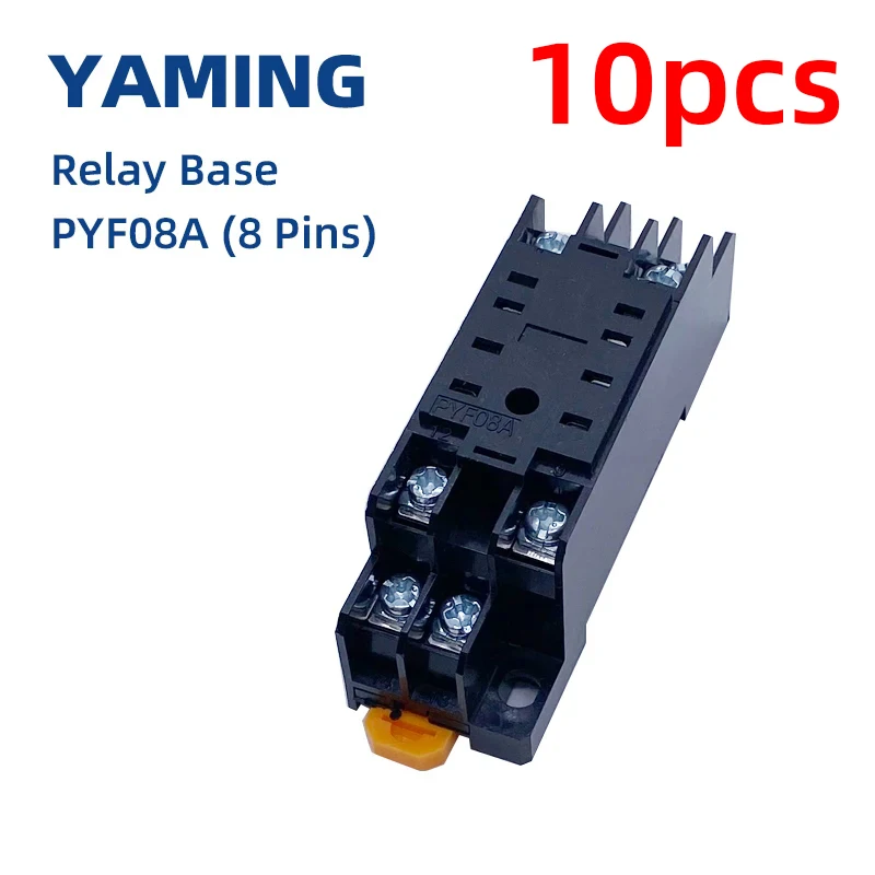 

PYF08A гнездо промежуточного реле для HH52P/MY2 восьмиконтактное клеммное гнездо черный 5A регулятор мощности DIN-рейка 2NO 2NC