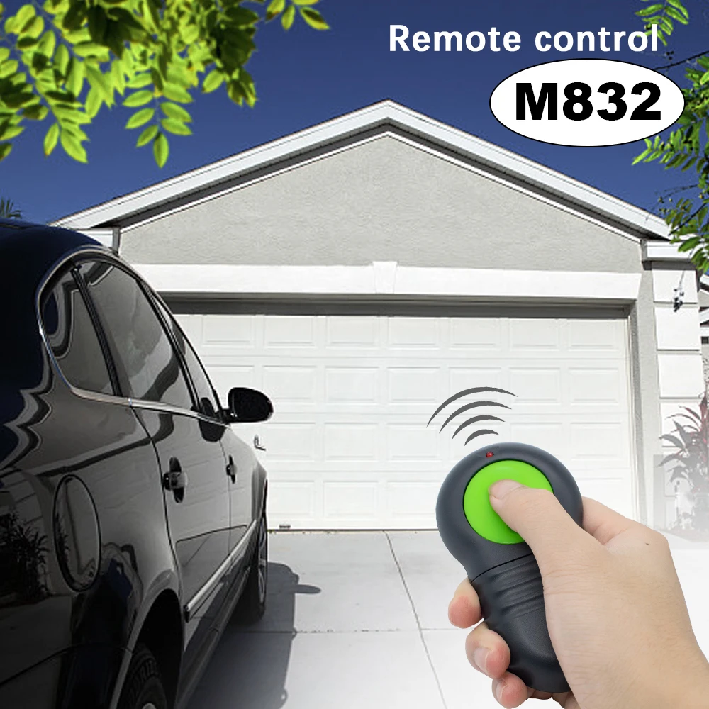 Merlin M832 Visor Large Green Button Garage Door Remote Control 433mhz Rolling Code Transmitter