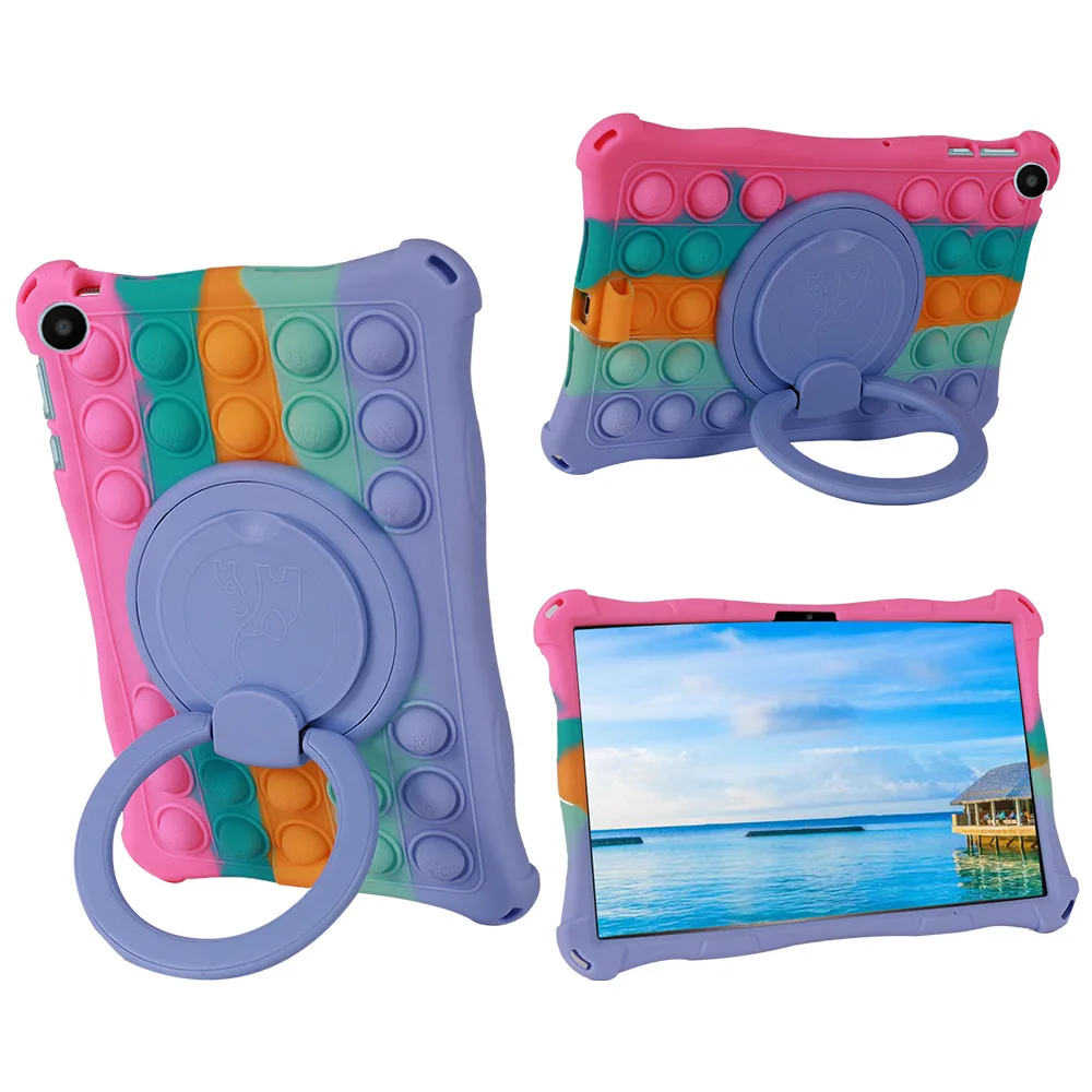 Silicone Case For Huawei Matepad SE 10.4 2022 360 Rotation Handle Stand Cover Matepad SE 10.4 inch DBR-W09/L09 Capa Fundas