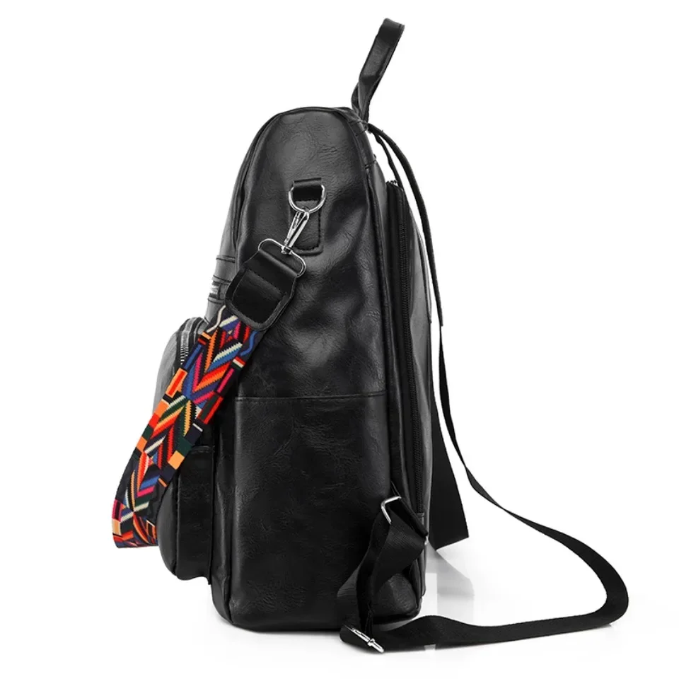 Mochila de cuero PU para mujer, mochila antirrobo, bolso escolar femenino de gran capacidad para adolescentes y niñas, mochila de viaje, bolsos de hombro