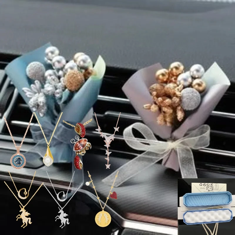 

2025 fashion hot selling trend brand high-end diamond inlaid necklace accessories dynamic personality summer car decorations