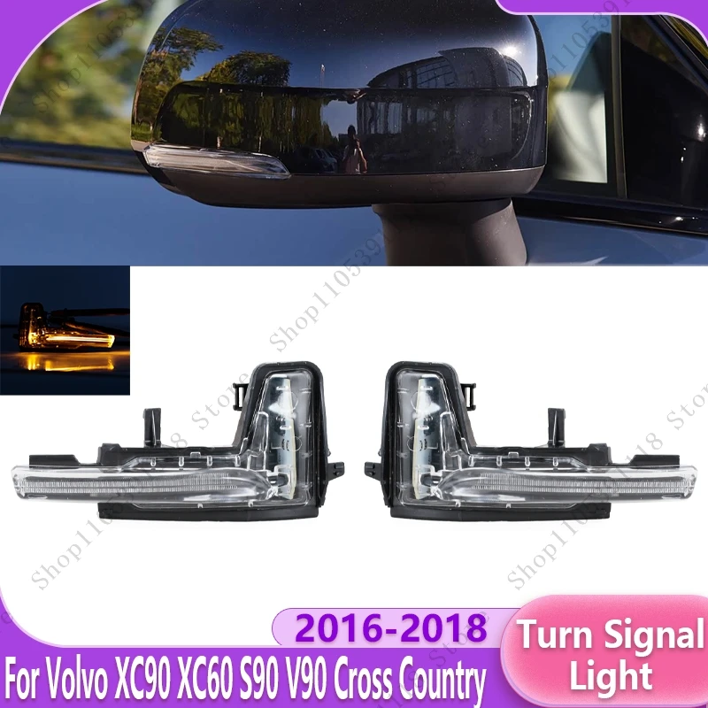 

Car LED Rearview Mirror Turn Signal Lamp Side Indicator Blinker Lamp For Volvo XC90 XC60 S90 V90 Cross Country 31385685 31385686