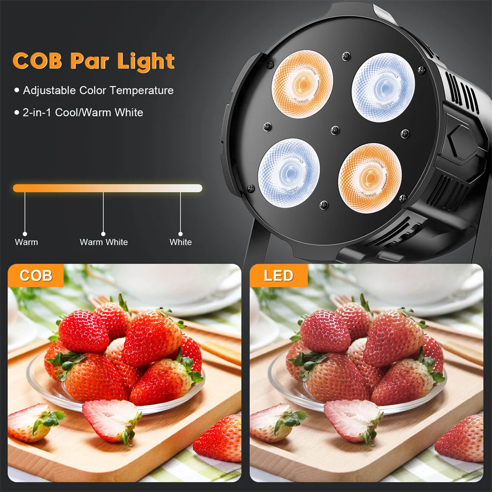 200 واط LED COB ضوء المرحلة سطوع عالية DJ ضوء الأبيض والدافئ الأبيض شعاع شقة الاسمية ضوء بار DMX512 لمسرح الزفاف الكنيسة