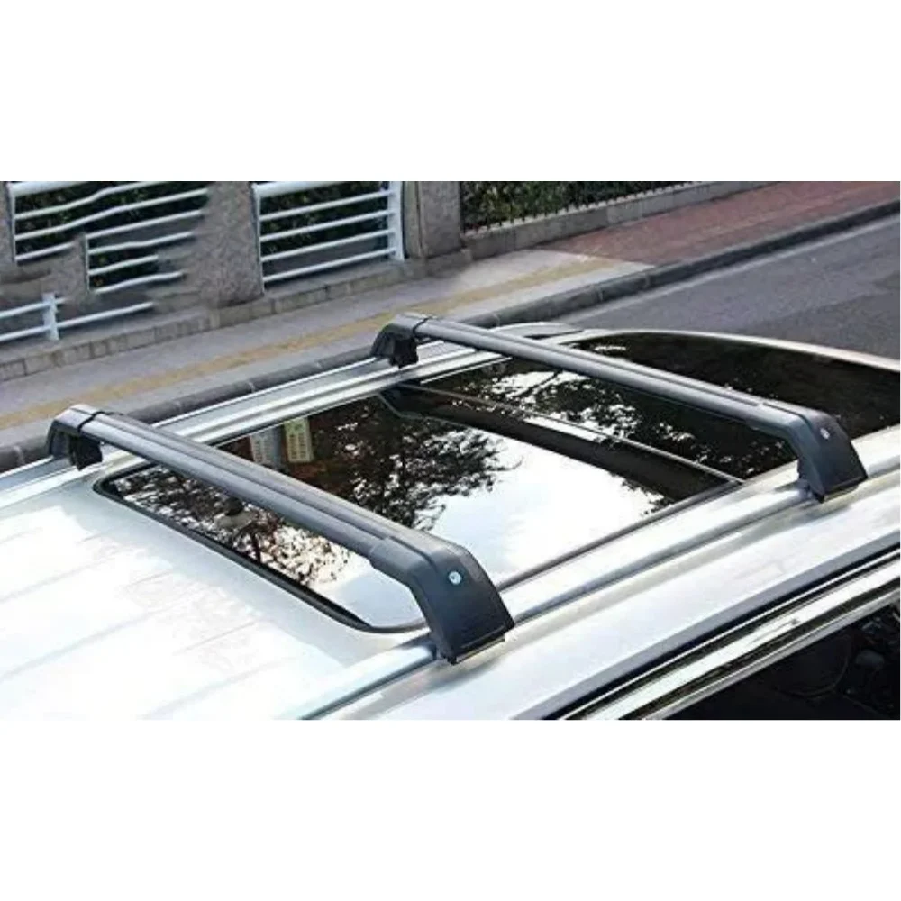 2 Buah Palang Atap Crossbar Cocok untuk BMW X3 F25 2011-2017 dengan rel atap