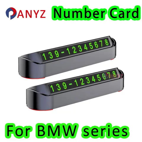 BMW용 임시 주차 카드, 전화 번호 카드 플레이트, BMW E46 E90 E60 E39 E36 F30 F10 F20 X5 E70 E53 G30 E91 E92 E93