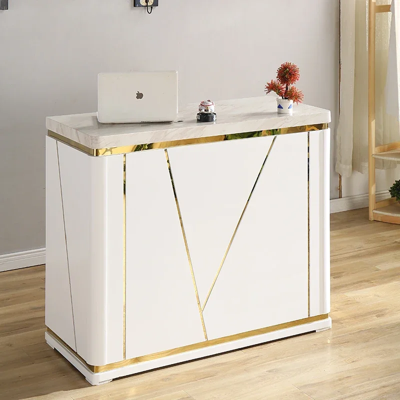 

Pulpit Front Reception Desk Podium Lectern Bar Modern Office Cash Counter Desk Restaurant Tables White Bureau Meuble Furniture