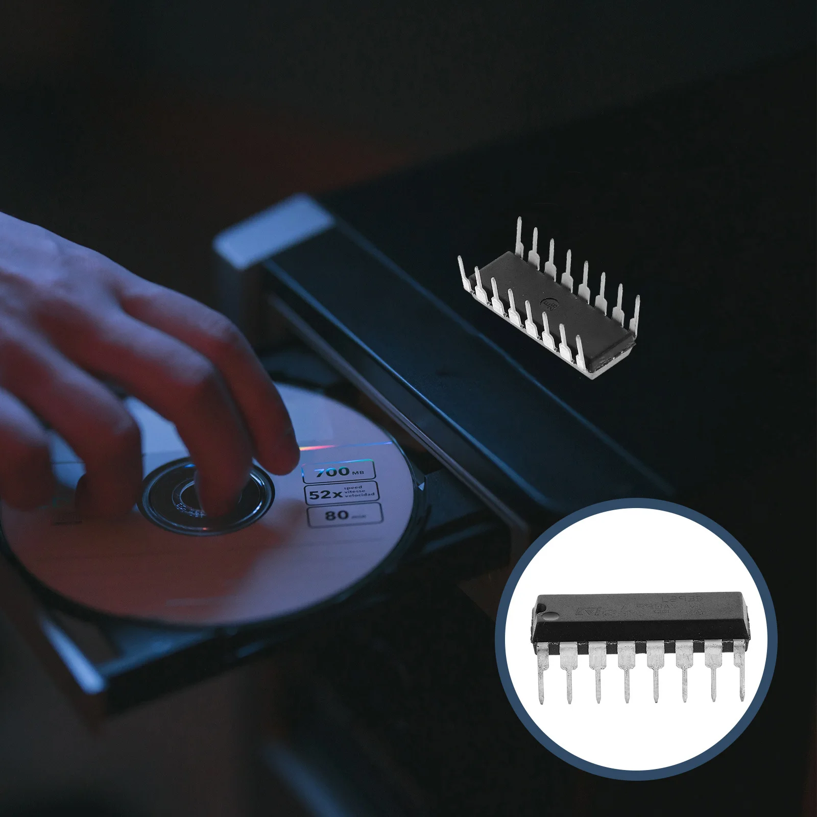 

10pcs L293D Motor Controller Ic 16-Pin Dip Stepper Driver Black 600Ma Channel Dual H-Bridge Temperature Protection Tool Parts