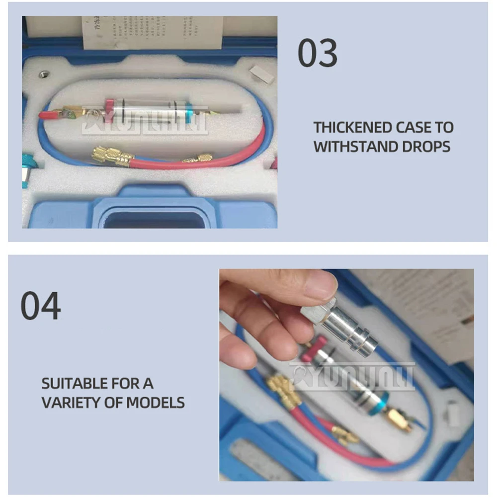 Автомобильный воздушный кондиционер, регулятор масла для охлаждения, манометр, наполнитель R134, фторированный инструмент