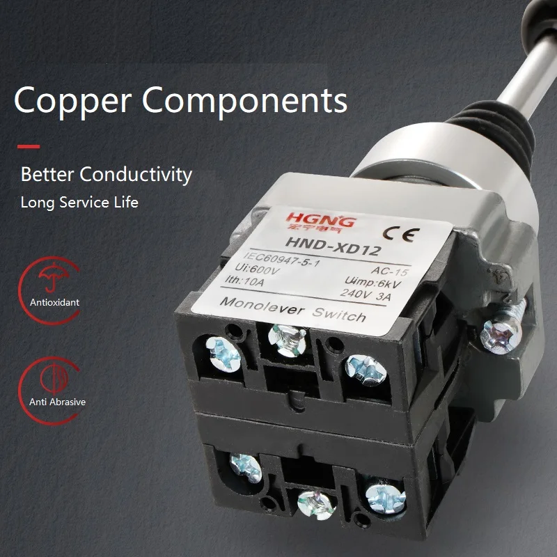 22mm Cross Rocker Switches 2 4Way Position Self Latching Reset Momentary 2 4NO Rotary Power Joystick Toggle Switch HND-XD22