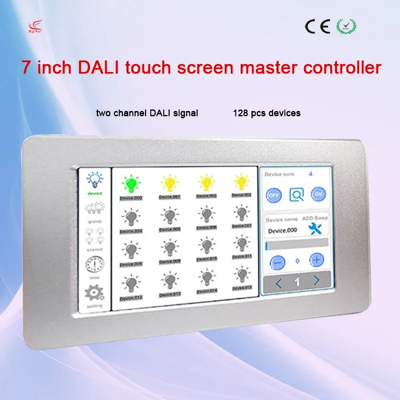 Lights Controller Management System Dali Master Dimmers DALI Touch Screen Panel Controller for DALI Lighting Equipment