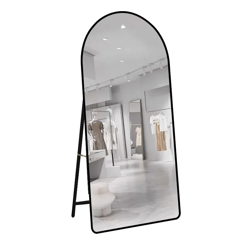 

Clothing store fitting mirror, arched full-length mirror, household