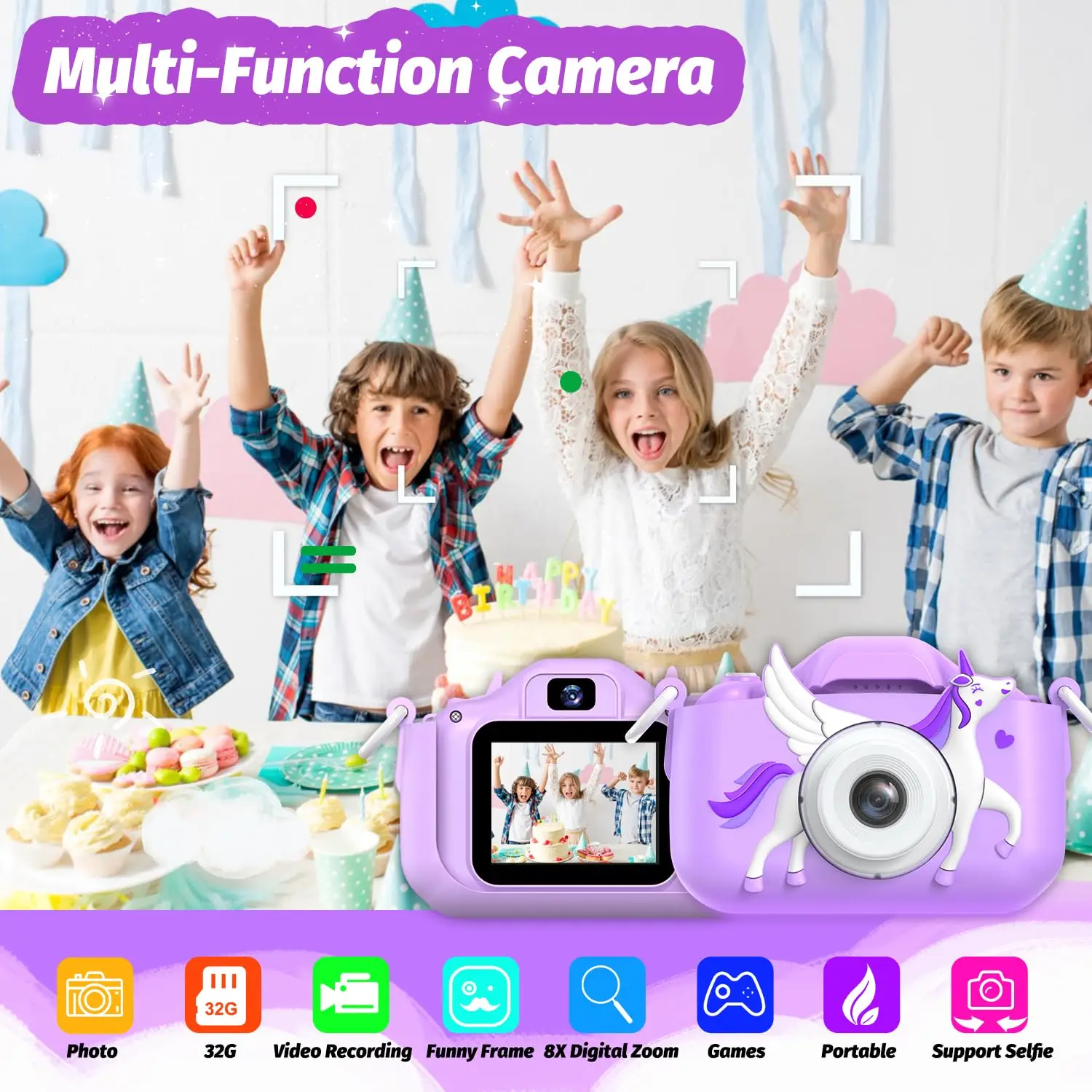 Kids Digital Camera 1080P HD 2.01