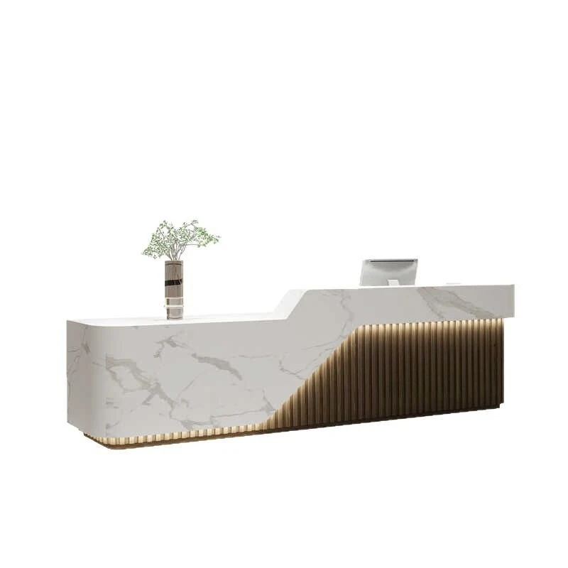 

Высококачественная стойка регистрации компании, стойка регистрации отеля, современный китайский стиль, касса, салон красоты, барная стойка, стол