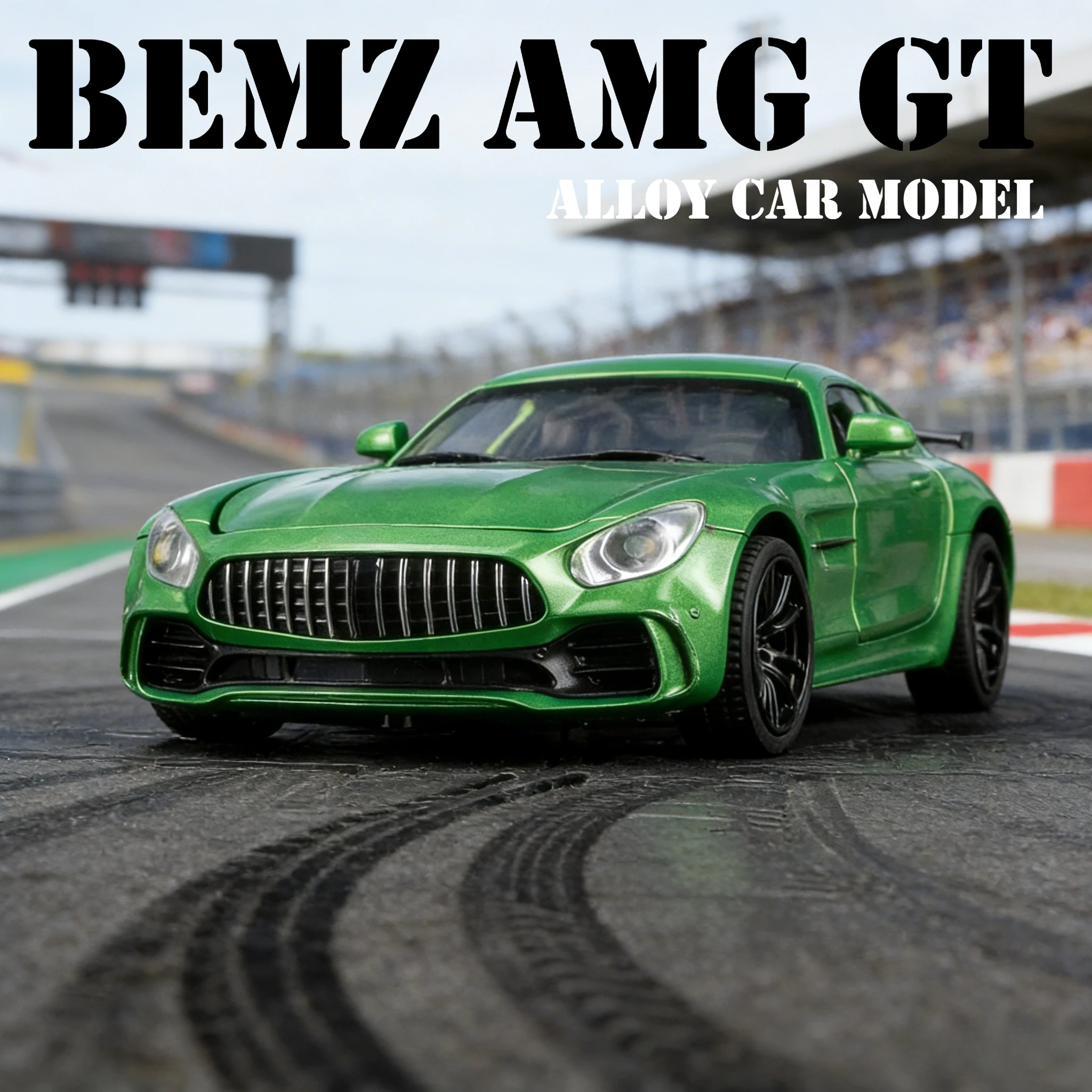 

Для модели автомобиля купе из сплава Mercedes-Benz GT 1:32, двери и багажник капота можно открыть имеет имитирующие функции звука и освещения.