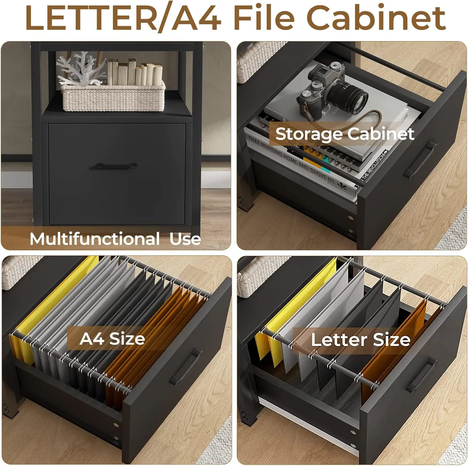 Escritorio de oficina para 2 personas, escritorio para computadora con cajón para archivos Letter/A4, regleta con USB, escritorio largo para oficina en casa con almacenamiento