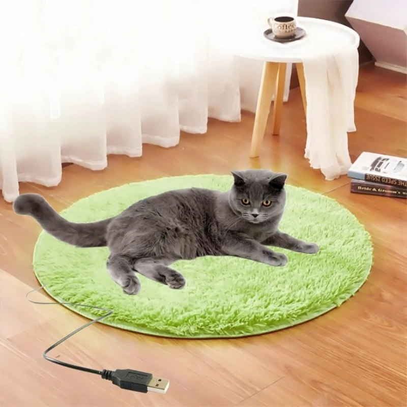 Esteras calefactoras para perros, cama para dormir, manta eléctrica USB para mascotas, manta felpa, almohadilla calefactora a