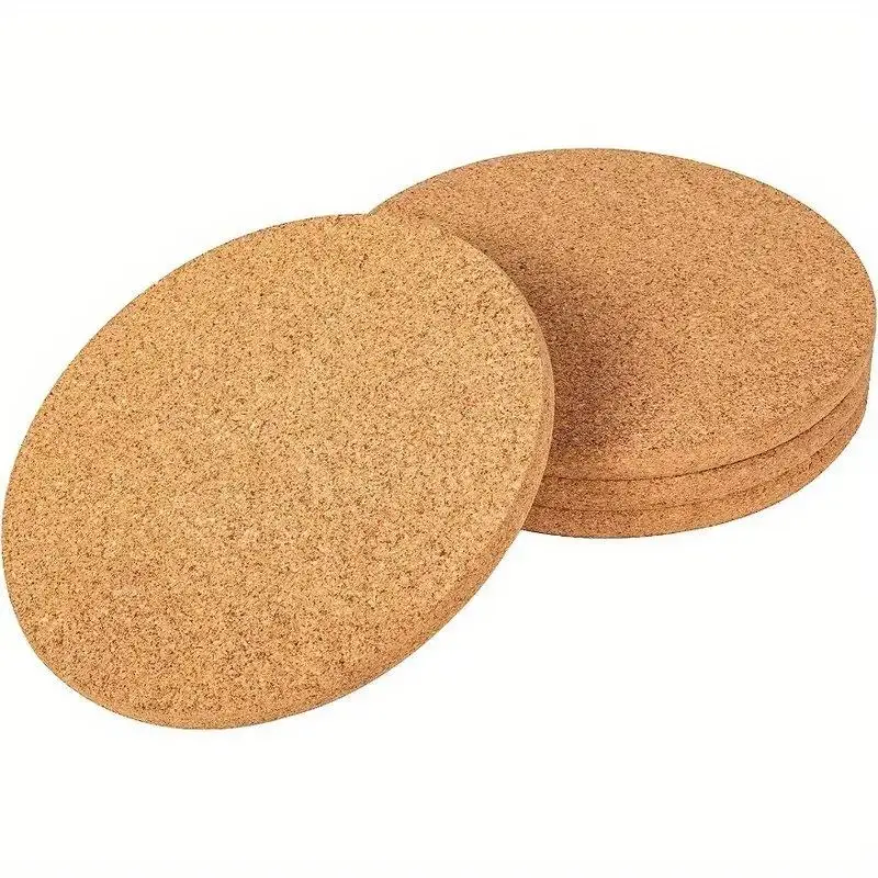 

Eco-friendly Cork Dining Table Mat Non-slip Heat Insulation round Shape Silent Plate Bowl Mat for Household & Office Desk