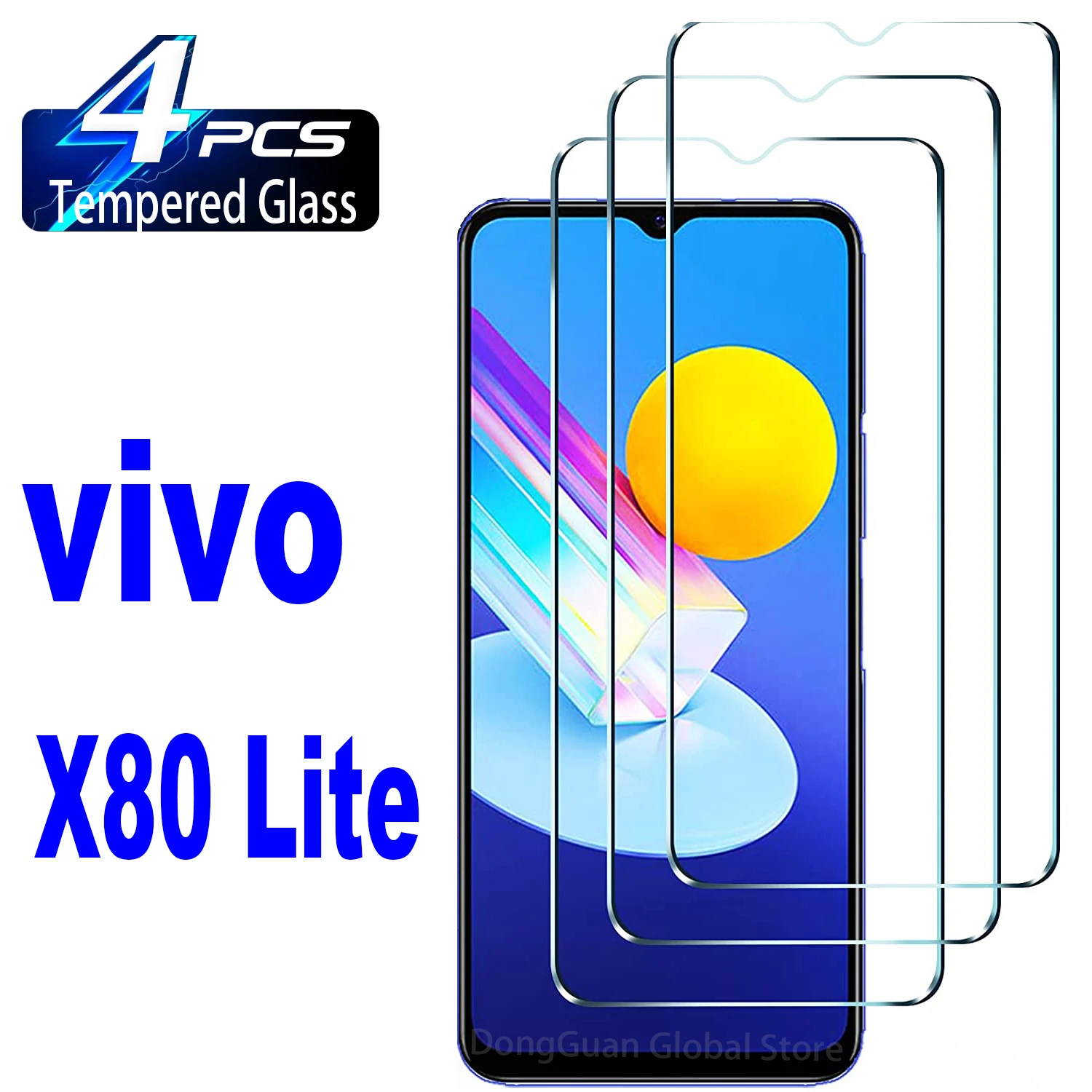 2/4Pcs Tempered Glass For Vivo X80 Lite Screen Protector Glass Film