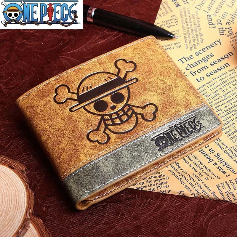 One Piece Anime Figure Wallet Luffy Purse Zoro Ace Bounty Order Skeleton Pattern Pu Cartoon Kawaii Wallet Card Holder Purse Gift