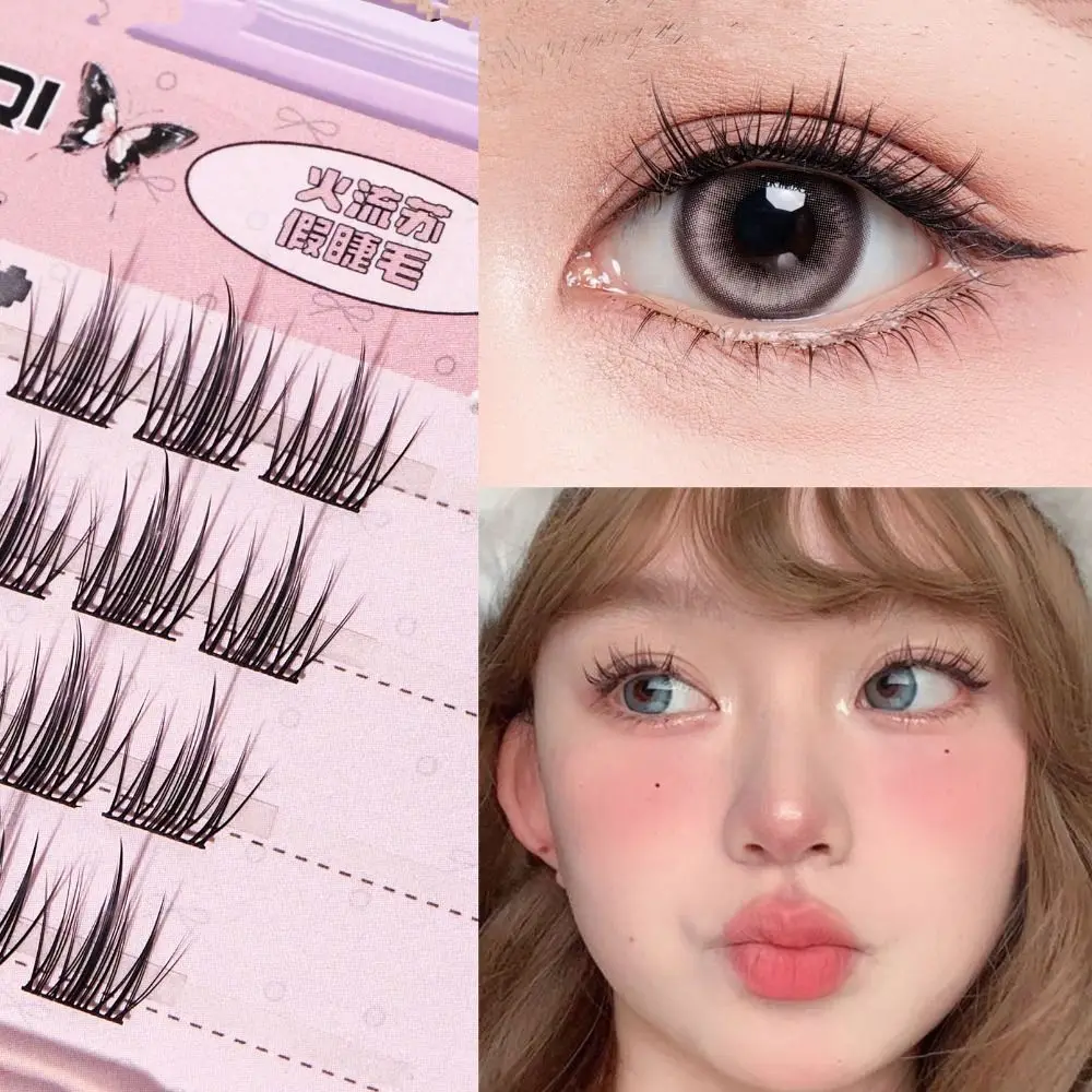 

Soft Segmented Clusters False Eyelashes Fluffy Makeup False Eyelashes Slender DIY Fake Lashes Travel