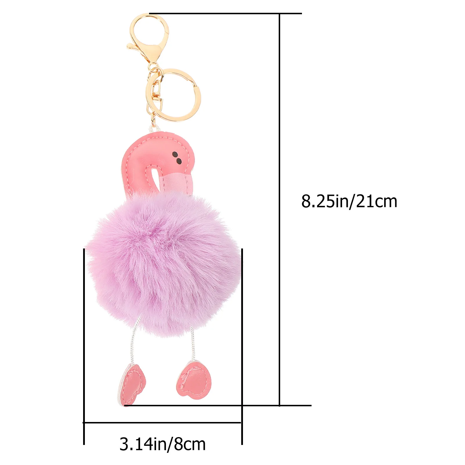 3 قطعة حلقة رئيسية فلامنغو شكل سلسلة المفاتيح الناعمة معلقة الديكور سيارة قلادة حقيبة حامل المنظم فلامنغو المفاتيح